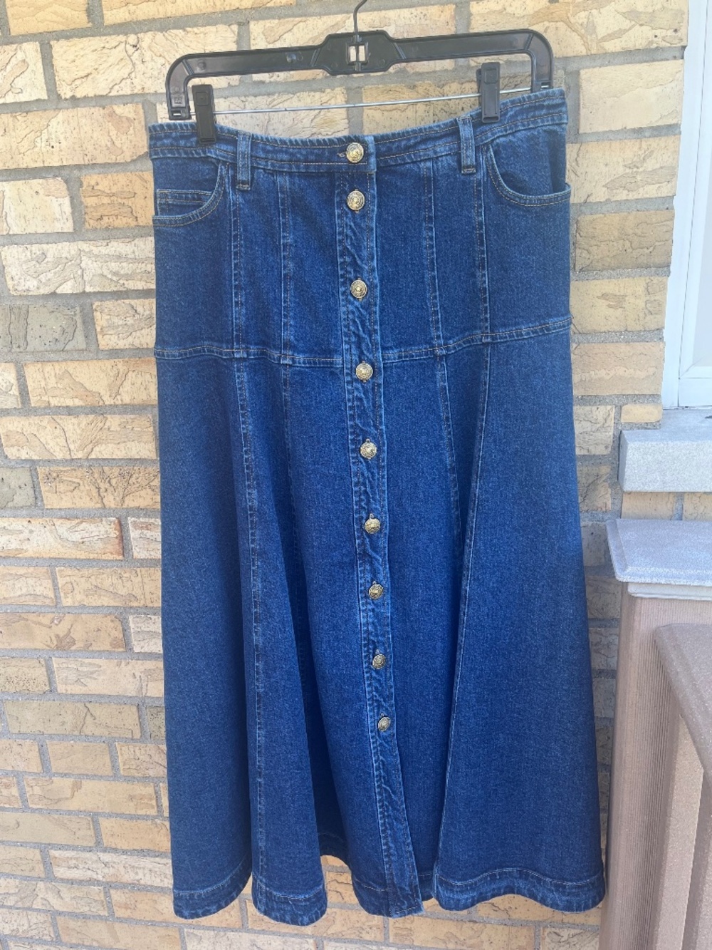 Cinq a Sept Oceane Veena Denim Midi Skirt Sz. 6 - Picture 9 of 9